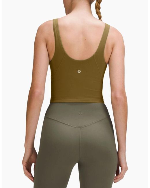 lululemon athletica Green Align Tank Top Sports Bra Lightweight Gym Running Yoga