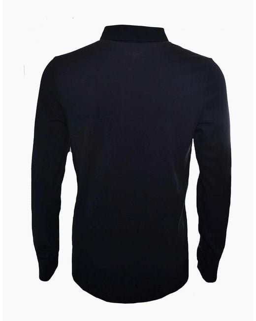 Boss Black Casual Slim Fit Passerby Long Sleeved Polo Shirt for men