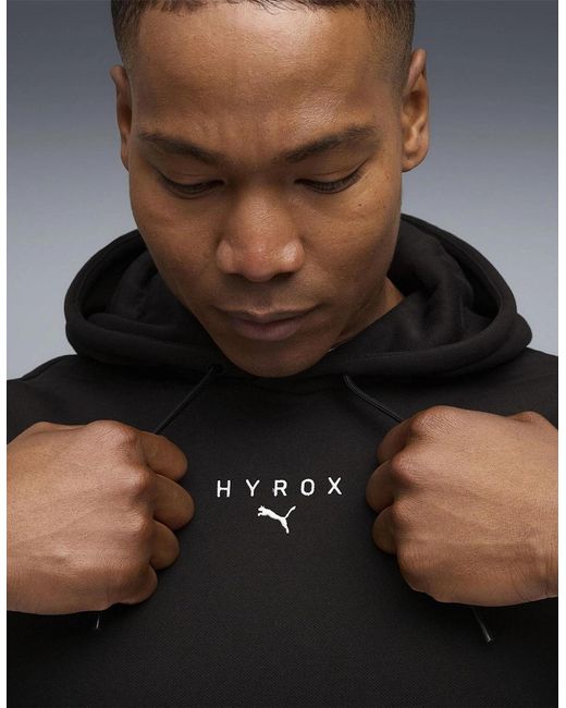PUMA Black X Hyrox Heavyweight Performance Hoodie for men
