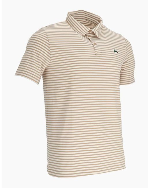 Lacoste Natural Crocodile Logo Collared Polo Shirt for men