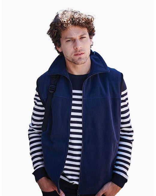 Regatta Blue Haber Ii 250 Series Anti-Pill Fleece Bodywarmer Sleeveless Jacket for men