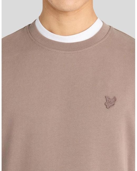 Lyle & Scott Gray Superfine Cotton Crew Neck Sweatshirt for men