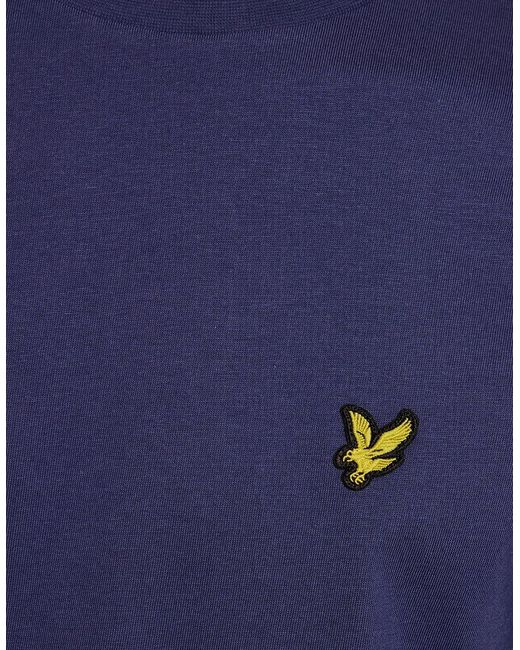 Lyle & Scott Blue Cotton Crew Neck T-Shirt for men