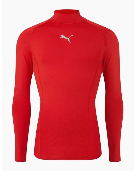 PUMA Red Liga Baselayer Tee Ls Warm T-Shirt for men