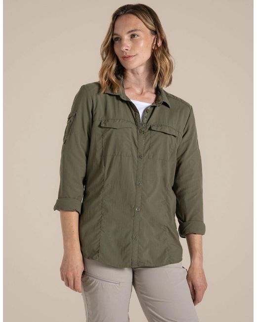 Craghoppers Green Nosilife Adventure 3 Long Sleeve Shirt