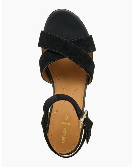 Geox Metallic D Ischia Corda Wedge Sandals