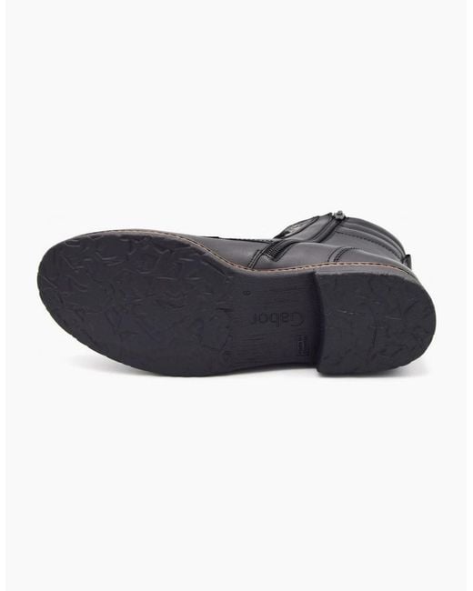 Gabor Black Notion 8023.02 Ankle Boots