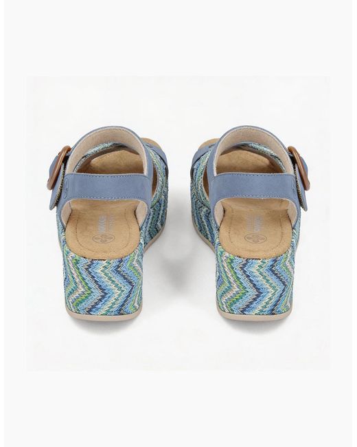 Rieker Blue 69469 Ankle Strap Sandals