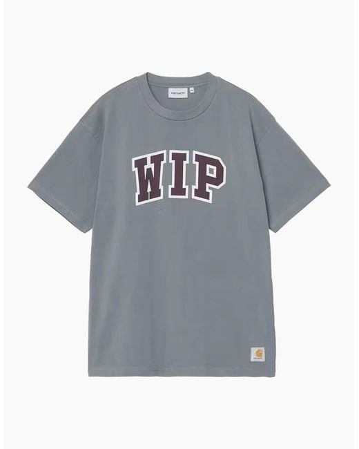 Carhartt Gray S/S Wip Iii T-Shirt Cozy/Heavy Stone Wash for men
