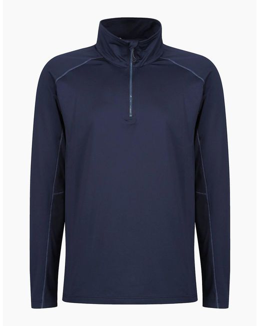 Regatta Blue Professional Core Stretch Half Zip Midlayer for men