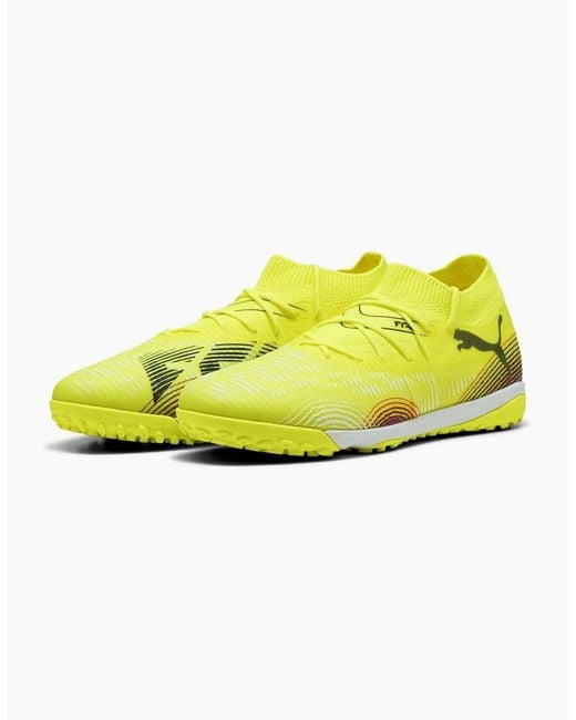PUMA Yellow Future 8 Match Astro Turf Football Boots for men