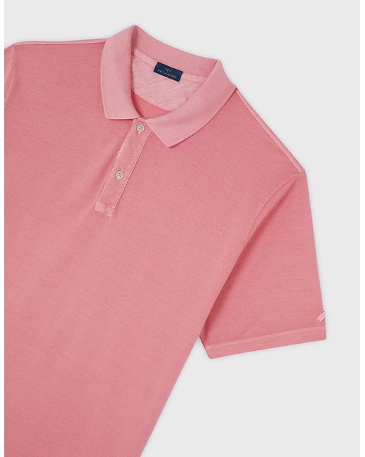 Paul & Shark Pink Garment-Dyed Cotton Pique Polo Shirt for men