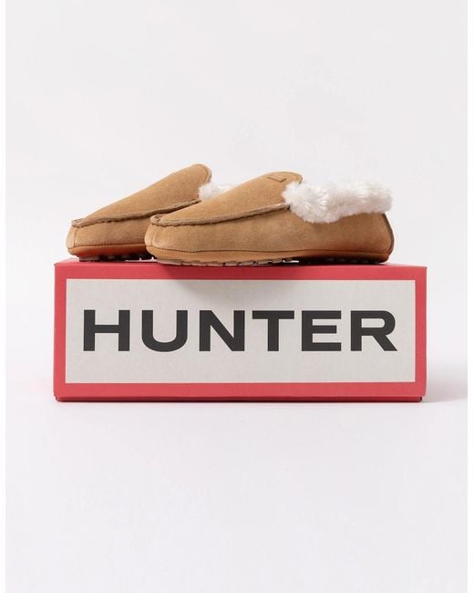 Hunter Green Sherpa Collar Moccasin Slippers