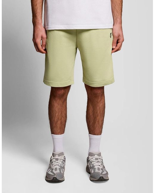 Lyle & Scott White Cotton Sweat Shorts for men