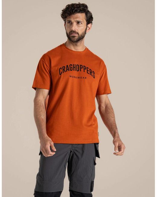 Craghoppers Orange Batley Work T-Shirt for men