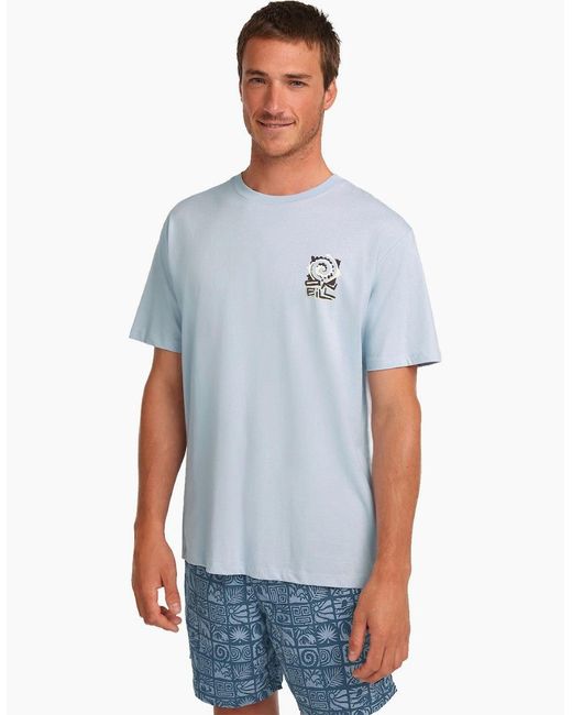 O'neill Sportswear Blue Chest Print Short Sleeve T-Shirt for men