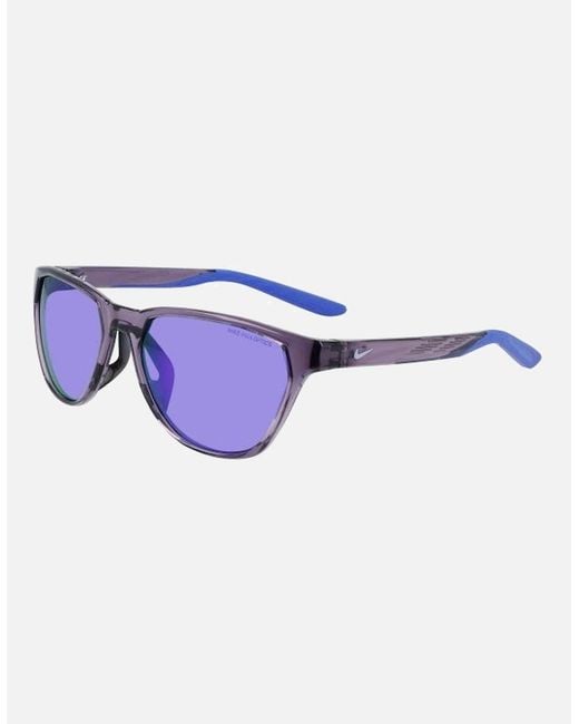 Nike Purple Maverick Rise Mirror Sunglasses for men