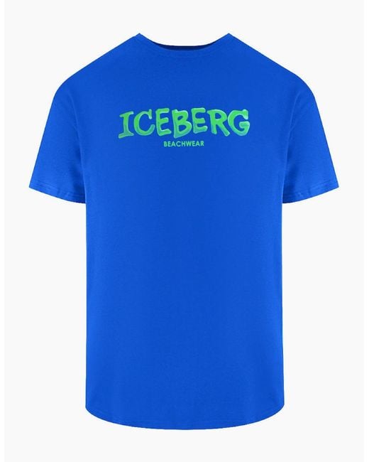 Iceberg Blue Ice Bold Logo T-Shirt for men