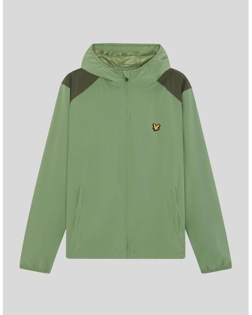 Lyle & Scott Green Sports Panelled Windbreaker Jacket for men