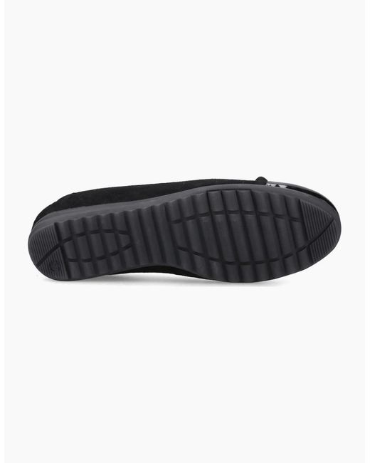 Hush Puppies Black Laurie Toe Cap Ballerinas
