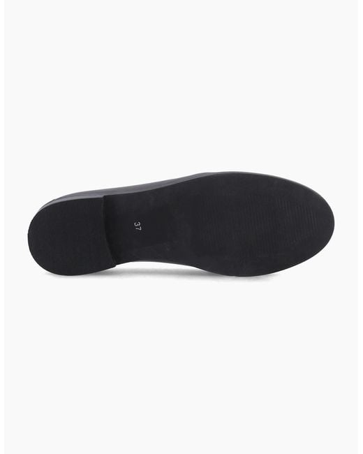 Hush Puppies Black Connie Leather Aubergine Loafers