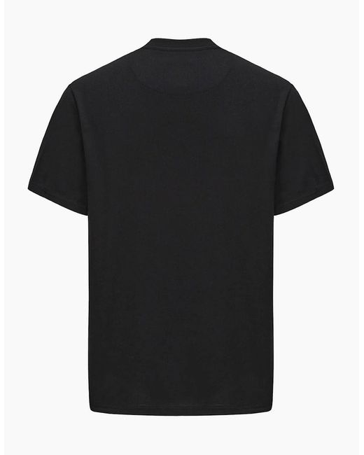 Pretty Green Black Regular Fit Crew Neck T-Shirt for men
