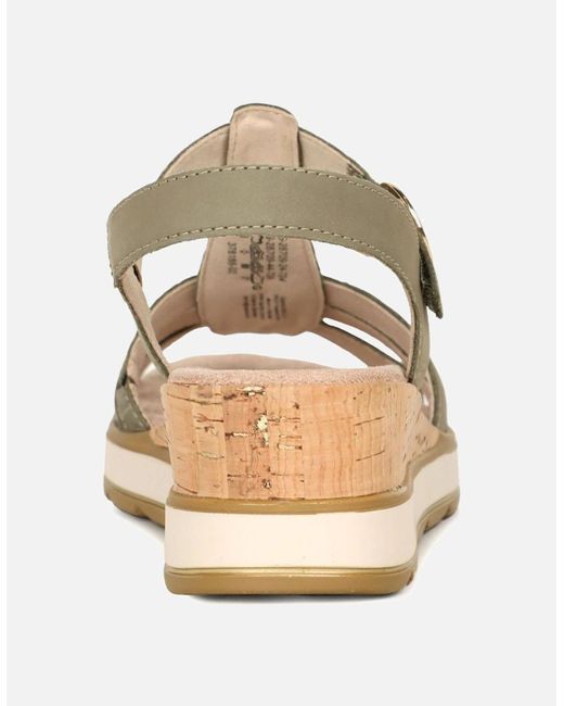 Caprice Metallic Explore Wedge Heel Sandals