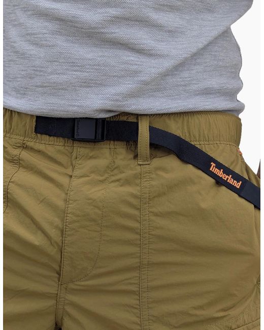 Timberland Green Cargo Shorts Elasticated Summer Casual Quick Dry Beach Shorts for men