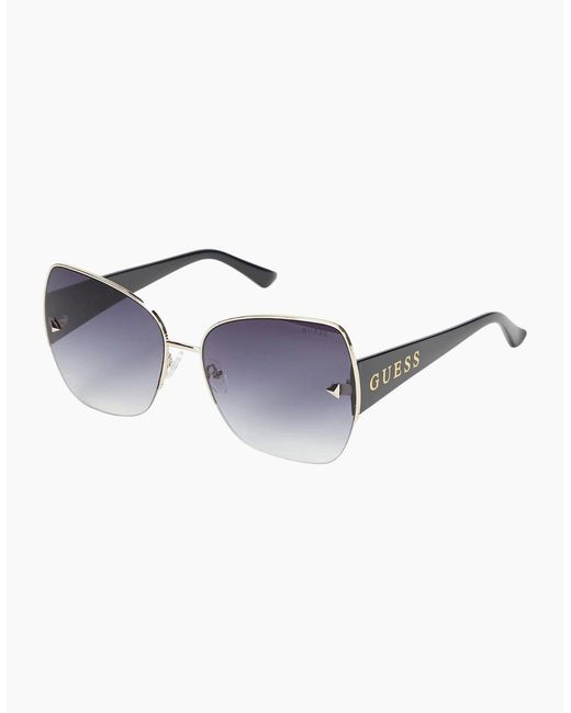 Guess Blue Detail Frame Smoke Gradient Lens Sunglasses
