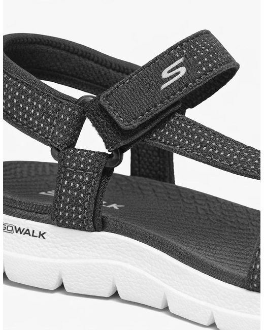 Skechers Go Walk Black Flex Sandal