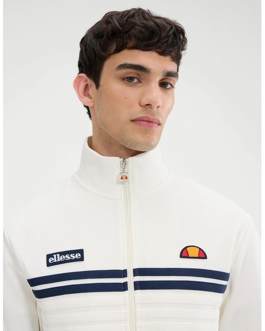 Ellesse White Vicenza Track Jacket for men
