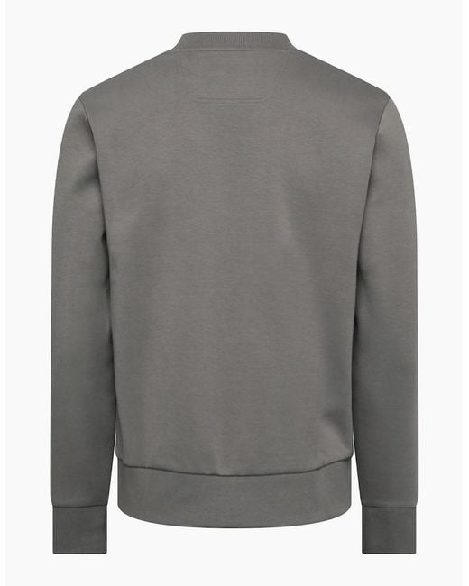 Boss Gray Wordmark Crew Neck Long Sleeve Regular Fit Sweatshirt for men