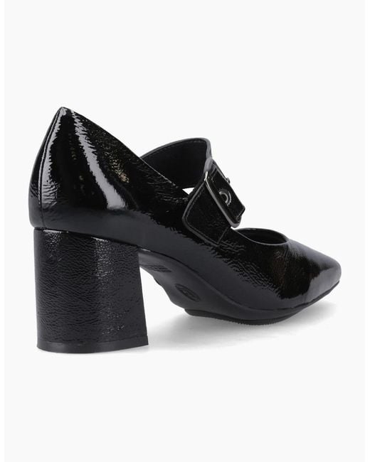 Hush Puppies Black Celcilia Buckle Court Shoes
