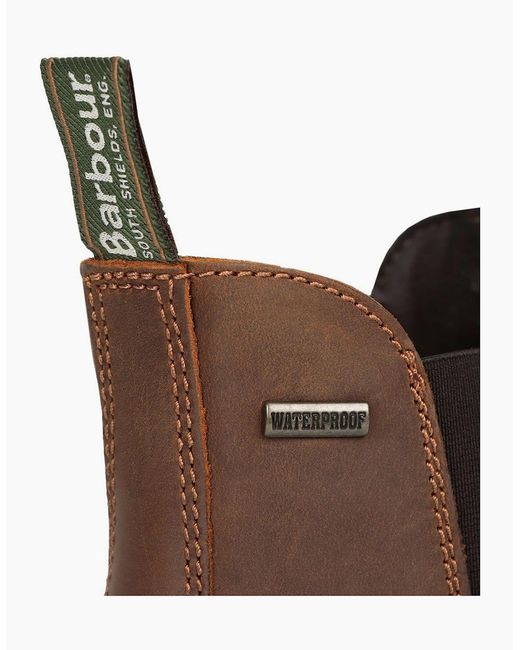 Barbour Brown Patton Chelsea Boots for men