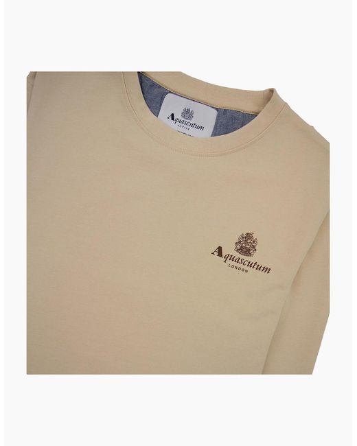 Aquascutum Natural Active Small Logo Crewneck Sweatshirt 03 for men