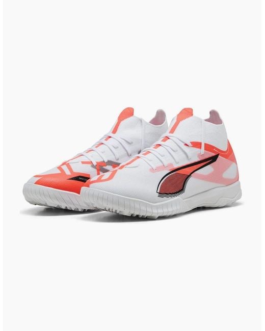 PUMA White Ultra 5 Match+ Tt Astro Turf Football Boots for men