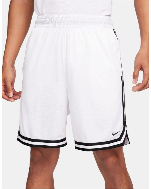 Nike White Dna Dri Fit 8 Basketball Shorts for men
