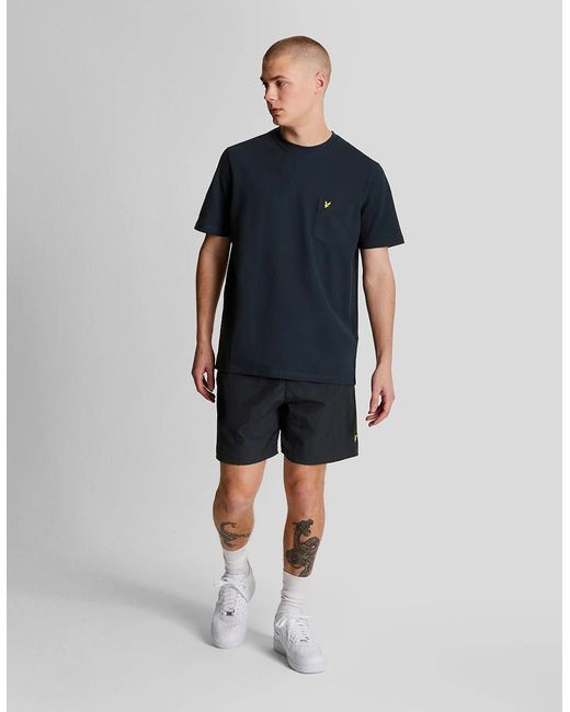 Lyle & Scott Blue Plain Swim Shorts for men