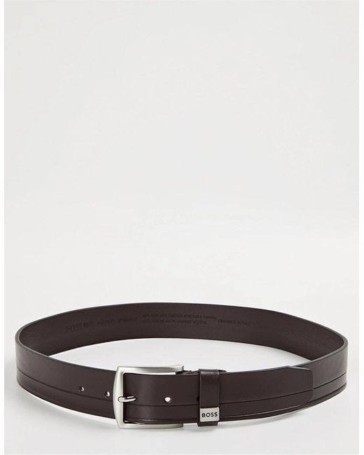 Boss Brown Saltrio Leather Belt for men