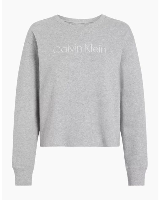 Calvin Klein Gray Modern Terry Sweatshirt, Heather