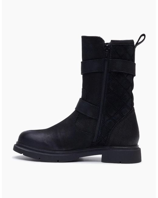 Hush Puppies Blue Celine Buckle Leather Boots