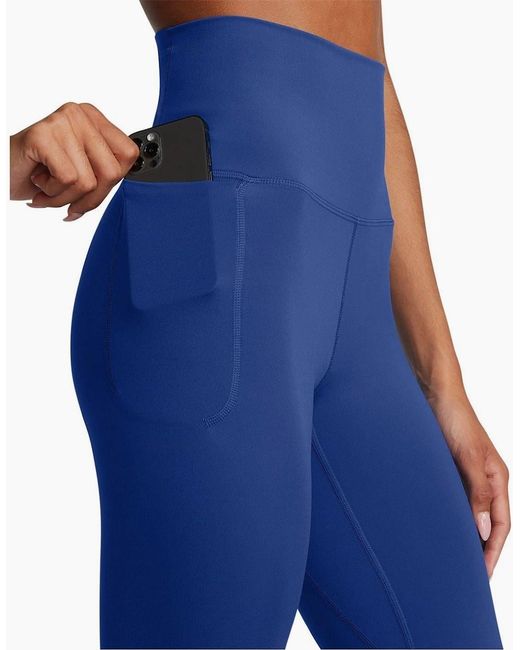 Under Armour Blue Meridian Solid Patterned Shapewear Leggings