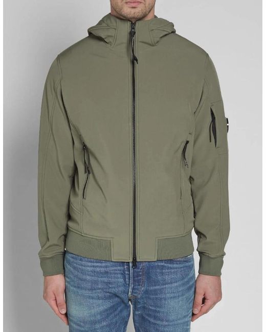 C P Company Green Shell-R Hooded Jacket for men