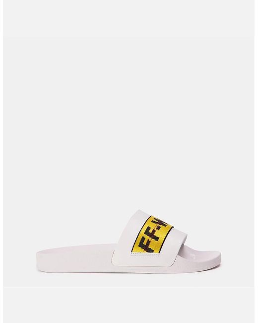 Off-White c/o Virgil Abloh White Logo Tape Lettering Slides for men