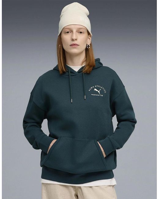 PUMA Blue Class Relaxed Overhead Tech Fleece Hoodie