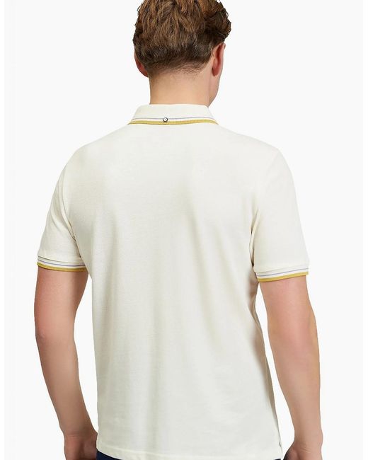 Ben Sherman White Signature Short Sleeve Pique Polo Shirt for men