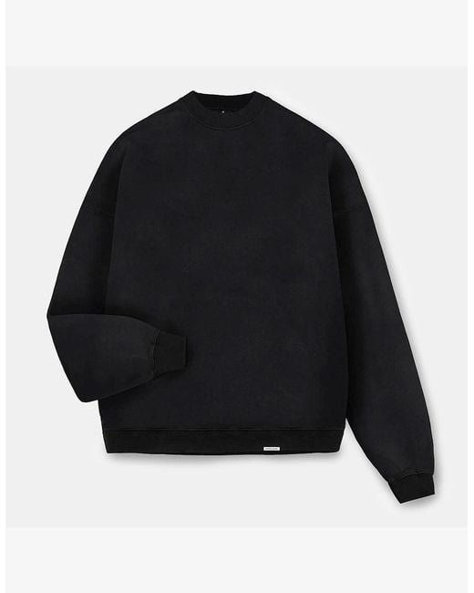 Represent Black Initial Long Sleeve Crew Sweatshirt for men