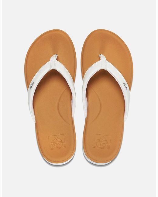 Reef White Cushion Cloud Sandal/Tan