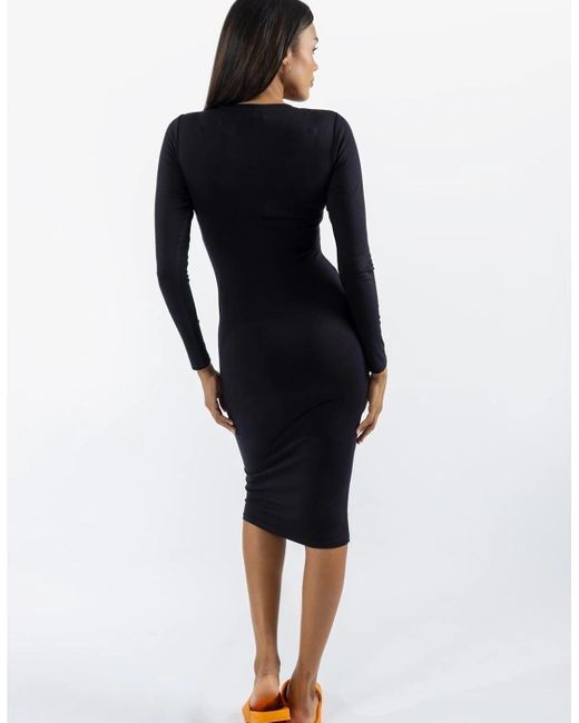Juicy Couture Black Dizzie Midi Dress