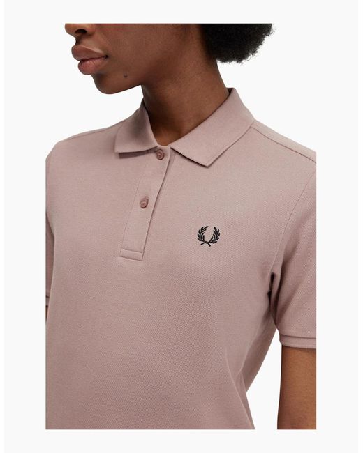 Fred Perry Pink Logo Dark Polo Shirt